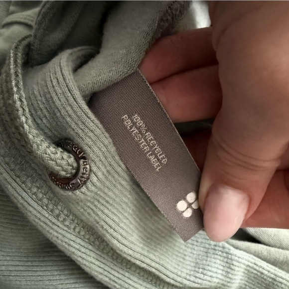 Sweaty Betty Liberate Luxe Fleece Hoodie green mist size 8 medium - Picture 9 of 10